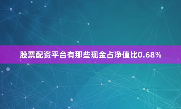 股票配资平台有那些现金占净值比0.68%
